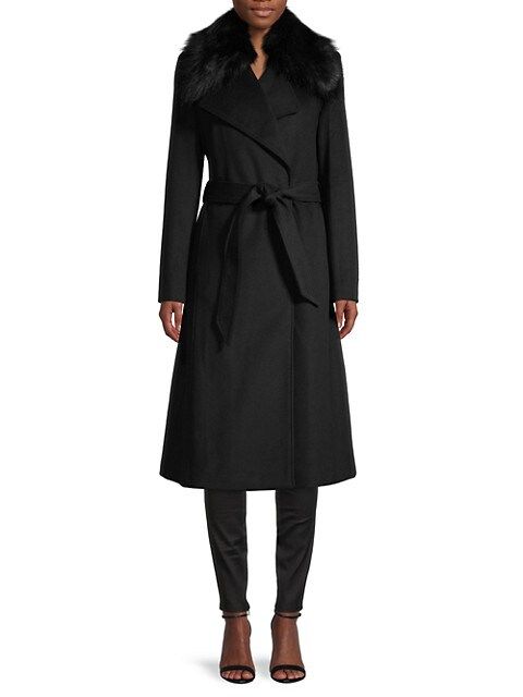 Wool-Blend & Faux Fur-Collar Coat | Saks Fifth Avenue OFF 5TH