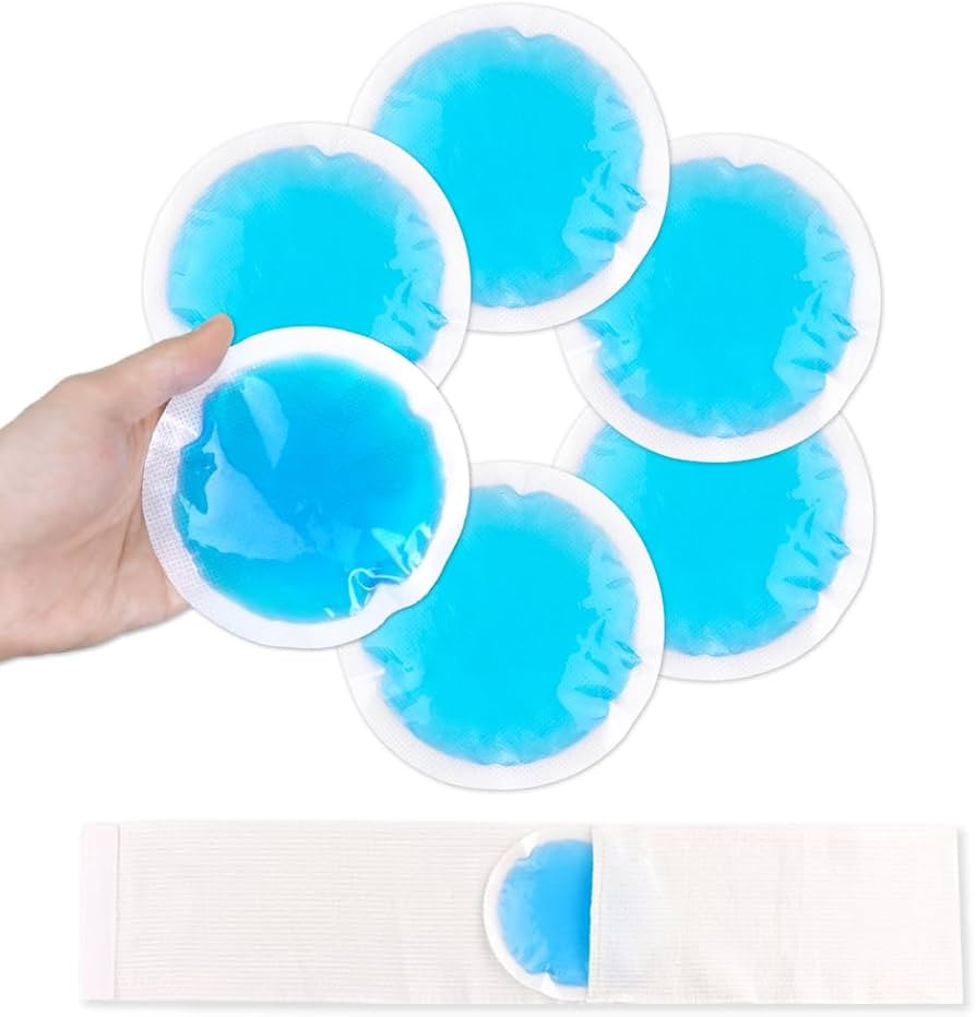 NEWGO Small Ice Packs for Injuries, 6 Pack Round Ice Packs for Face, Hot and Cold Gel Ice Pack Ci... | Amazon (US)