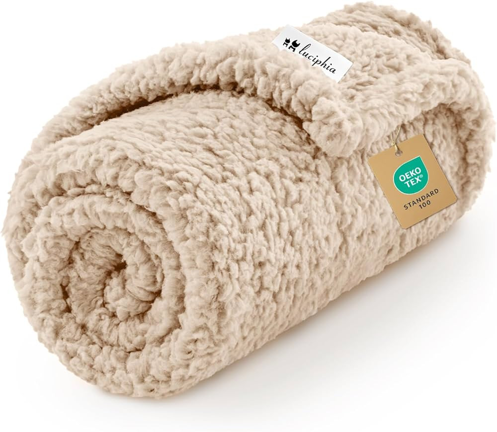 Luciphia Premium Fleece Dog Puppy Blanket Soft Pet Sherpa Calming Cat Blanket Throw for Small Med... | Amazon (US)