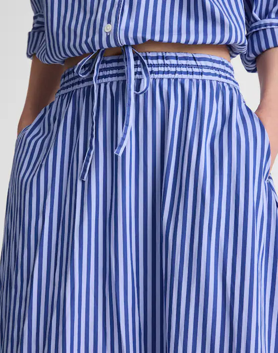 A-Line Midi Skirt in Poplin | Madewell