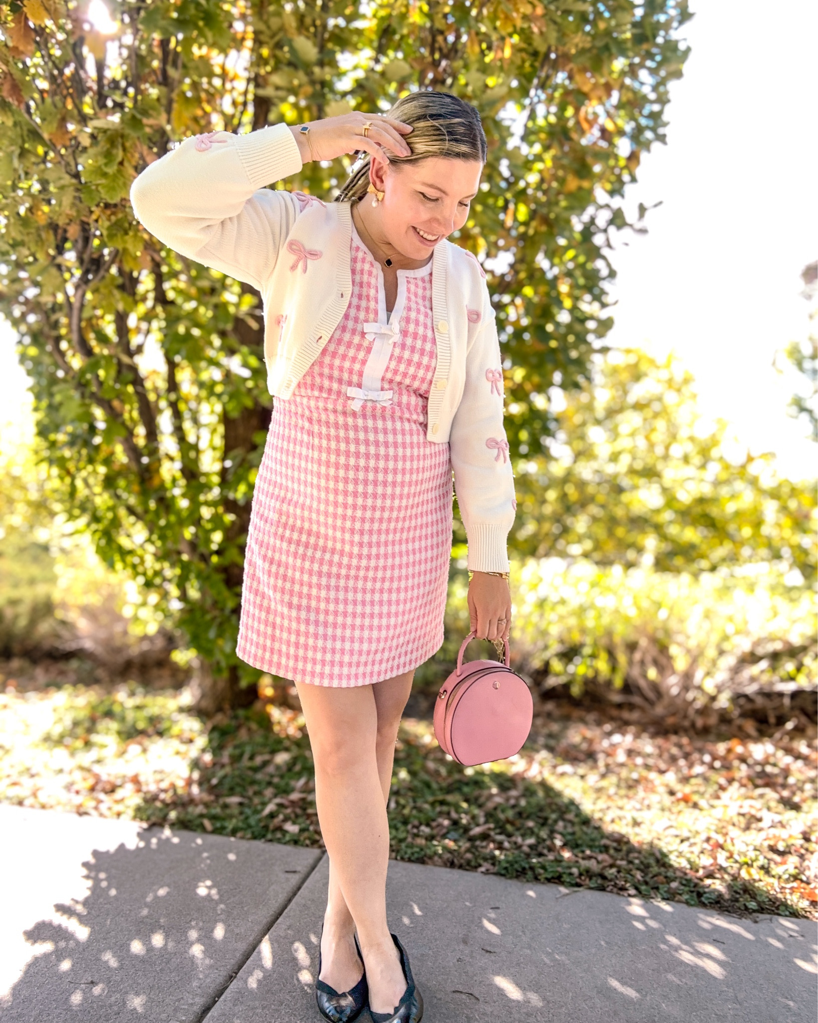 Look 5 - The Coco Cabana ☕️ 
A curated style series

This look features pieces that are available both to rent and to buy, so if you’re interested, you can find links to each option over on LTK. 

While I’ve been loving all the rich tones of fall I’ve been seeing recently, I also think it’s so fun to mix in a bright pop of color you wouldn’t typically associate with the season. That unexpected twist is a huge part of what my Coco Cabana capsule is all about - feminine, classic and bright! ✨ 💕 

Dress - Lilly Pulitzer (linked)
Cardigan - Love Shack Fancy (linked to second hand options)
Bag - Kate Spade (linked - 2nd hand)
Earrings & Ring - Kate Spade (linked)
Bracelets - Rocksbox
Shoes - Chanel

Get $$ off of Rent The Runway when you sign up with my link: https://rtr.app.link/e/0fs7OCs5JNb 

#CocoCabanaCapsule #RentTheRunway #LillyPulitzer #FallStyle #LTKStyle #PreppyFashion #ClassicWithATwist #OOTD #LTKFashion

#LTKSaleAlert #LTKSeasonal #LTKStyleTip