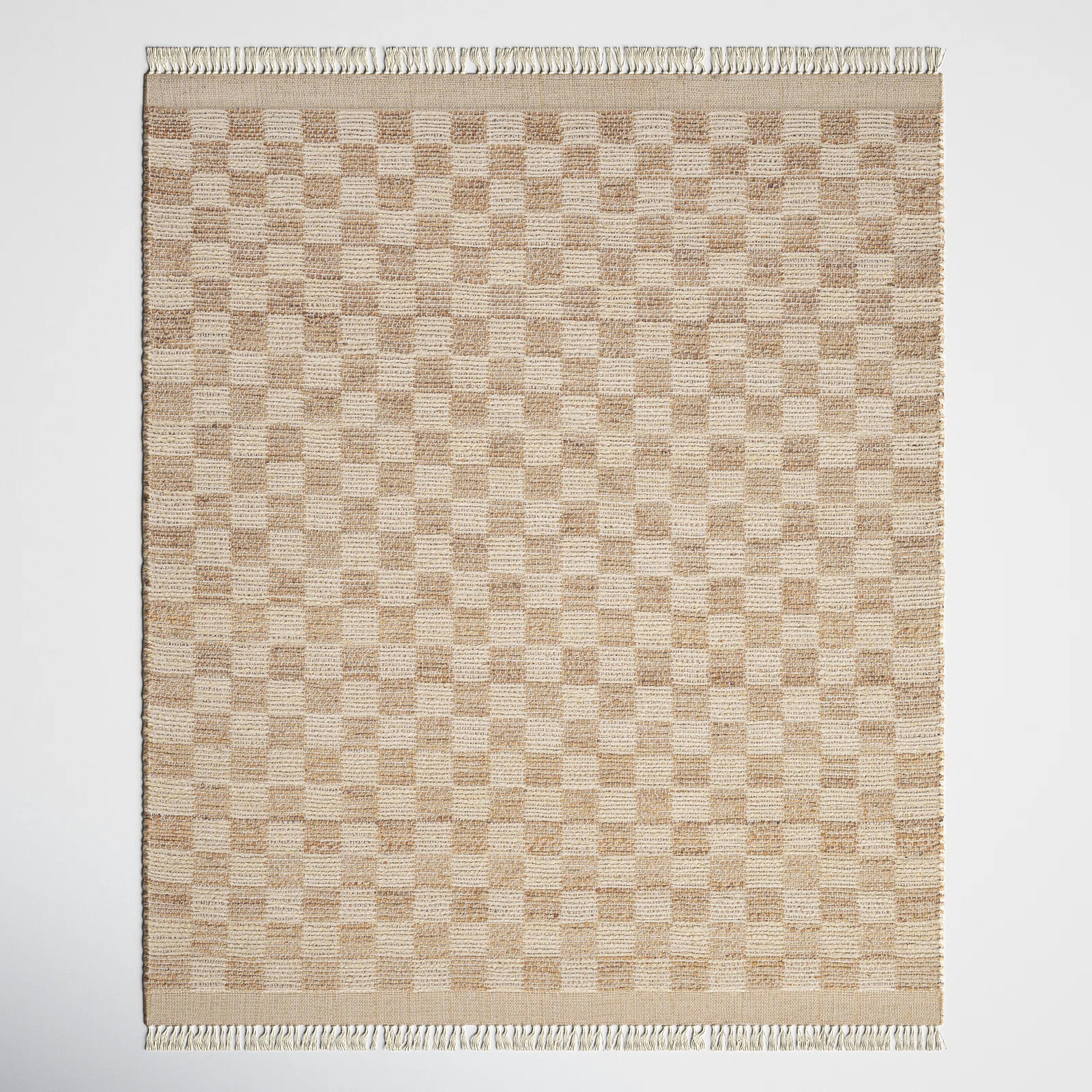 Joss & Main Tali Checkered Handmade Flatweave Area Rug in Brown/Beige & Reviews | Wayfair | Wayfair North America