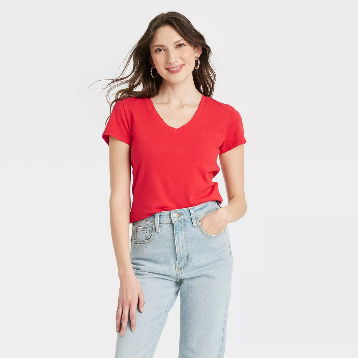 Women's Fitted Short Sleeve V-Neck T-Shirt - Universal Thread™ | Target