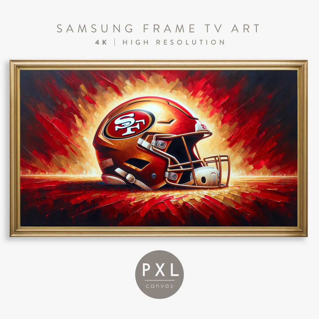 Samsung Frame TV Art Super Bowl Frame TV Art Football 49ers Frame TV Art Frame Tv Art Oil Paintin... | Etsy (US)