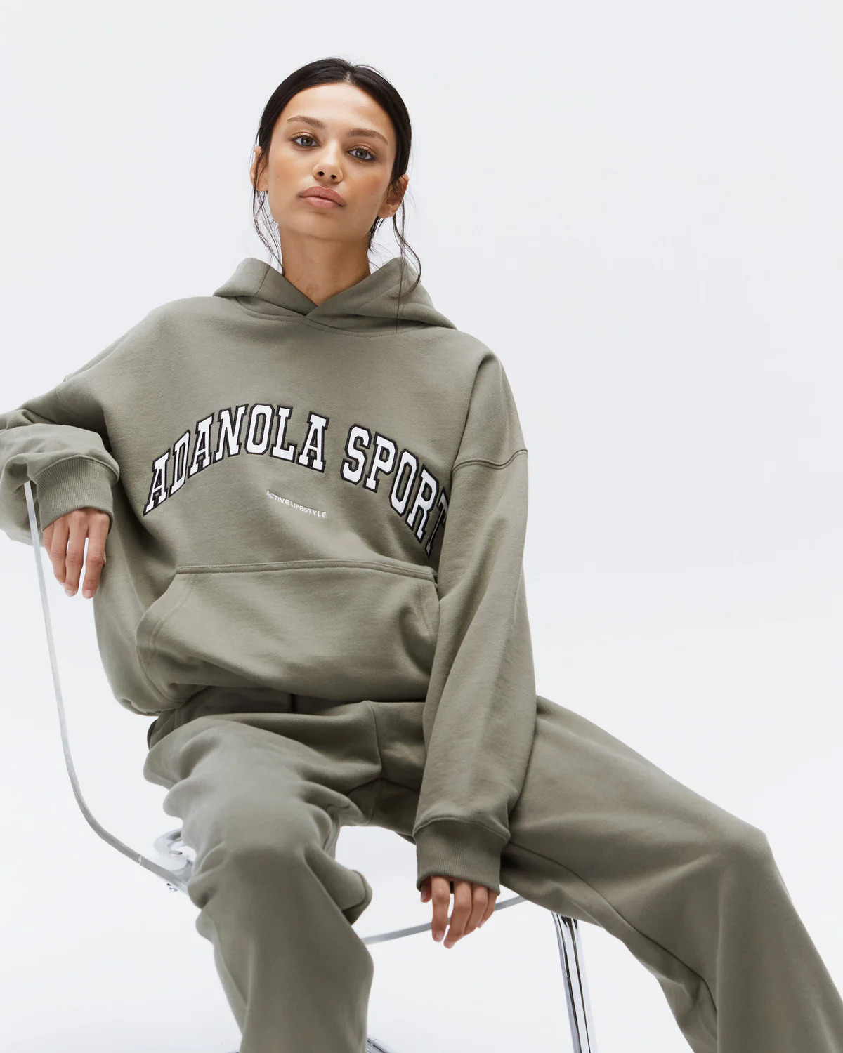 AS Oversized Hoodie - Olive Green | Adanola UK