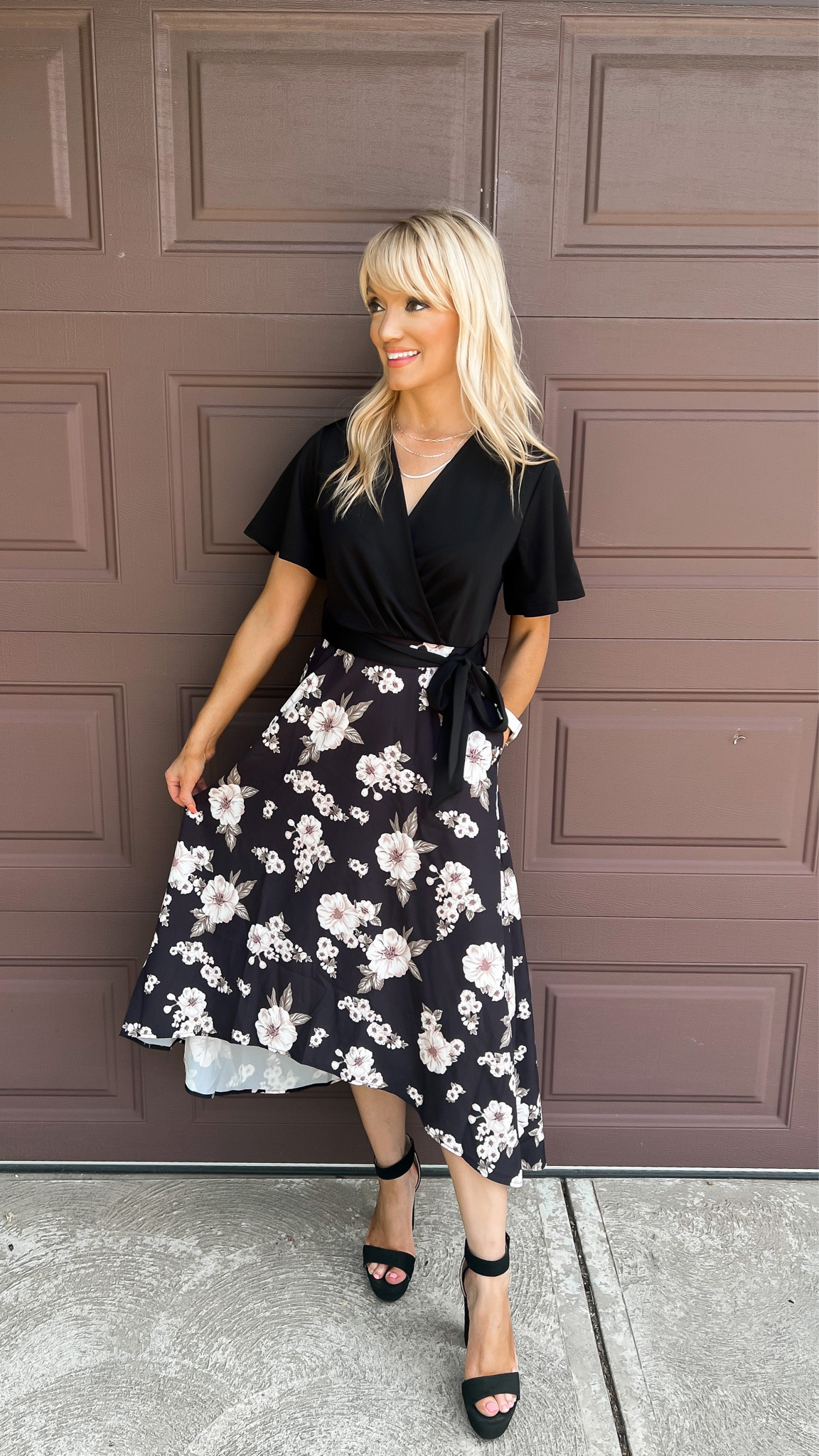 Floral dress with high low hem found on Amazon - church dress - wedding guest dress - summer dress - summer outfit - black platform heels - Amazon Fashion - Amazon finds 


#LTKshoecrush #LTKunder50 #LTKSeasonal