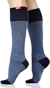 Amazon.com: VIM & VIGR Cotton 15-20 mmHg Graduated Compression Socks for Women & Men (Heathered N... | Amazon (US)