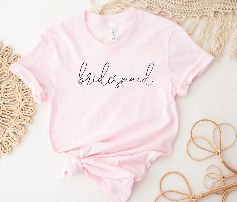 Bridesmaid T-Shirt | Soft Women's Crewneck T-shirt | Etsy (US)