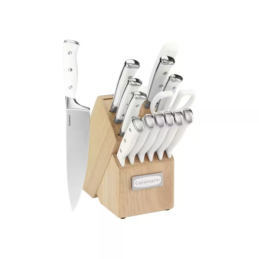 Cuisinart Classic 15-Piece Knife Set White/Stainless C77WTR-15P - Best Buy | Best Buy U.S.