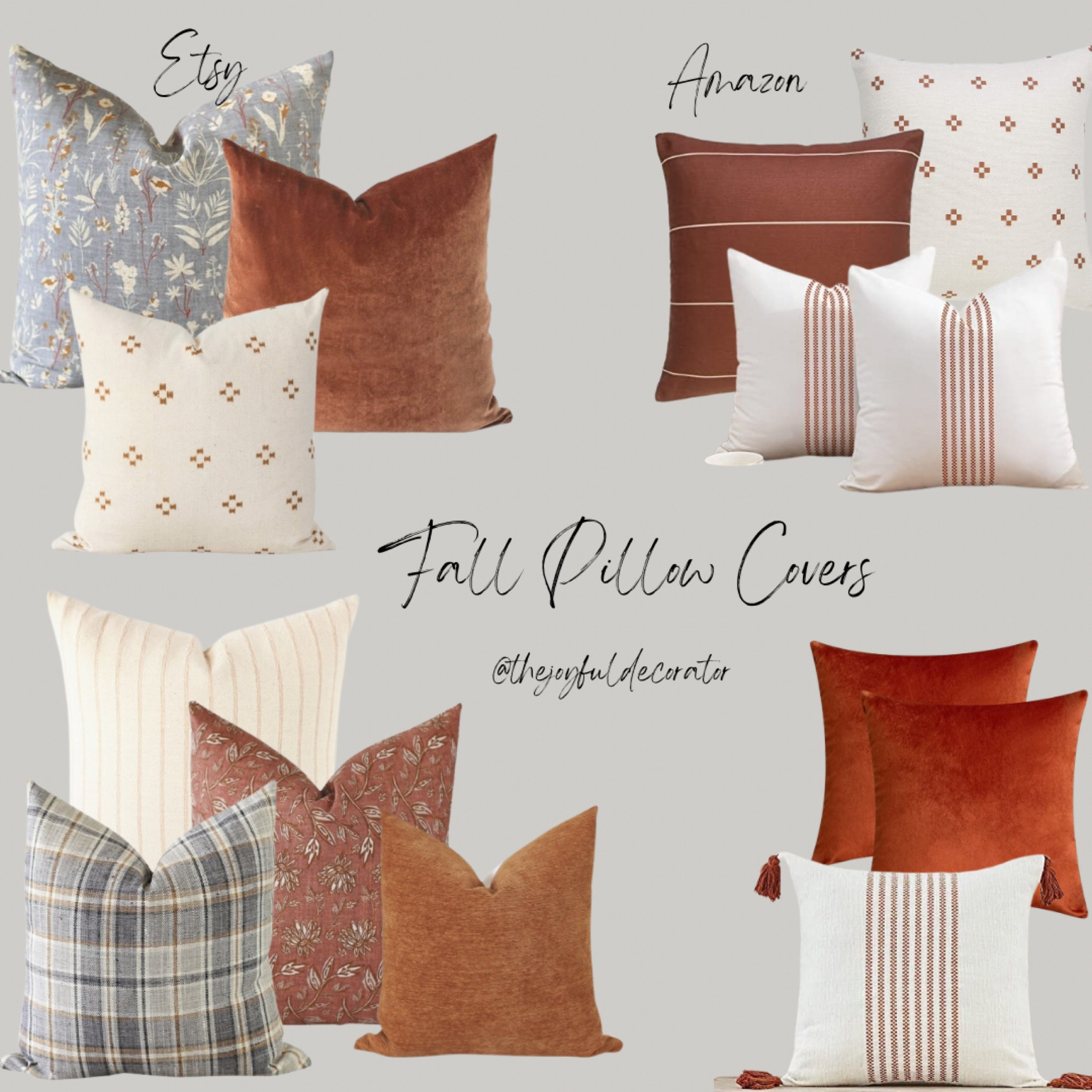 Fall pillow shams sale