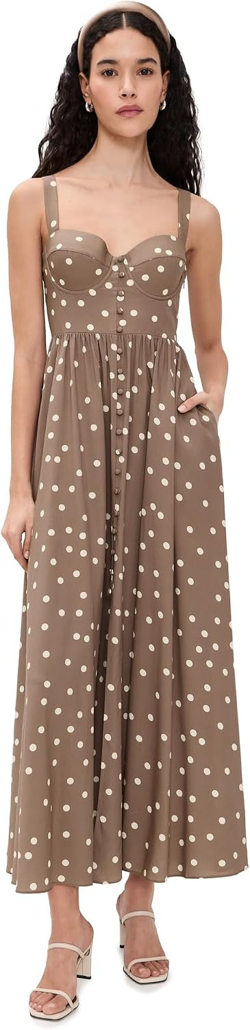 L'AGENCE Women's Rosette Maxi Dress | Amazon (US)