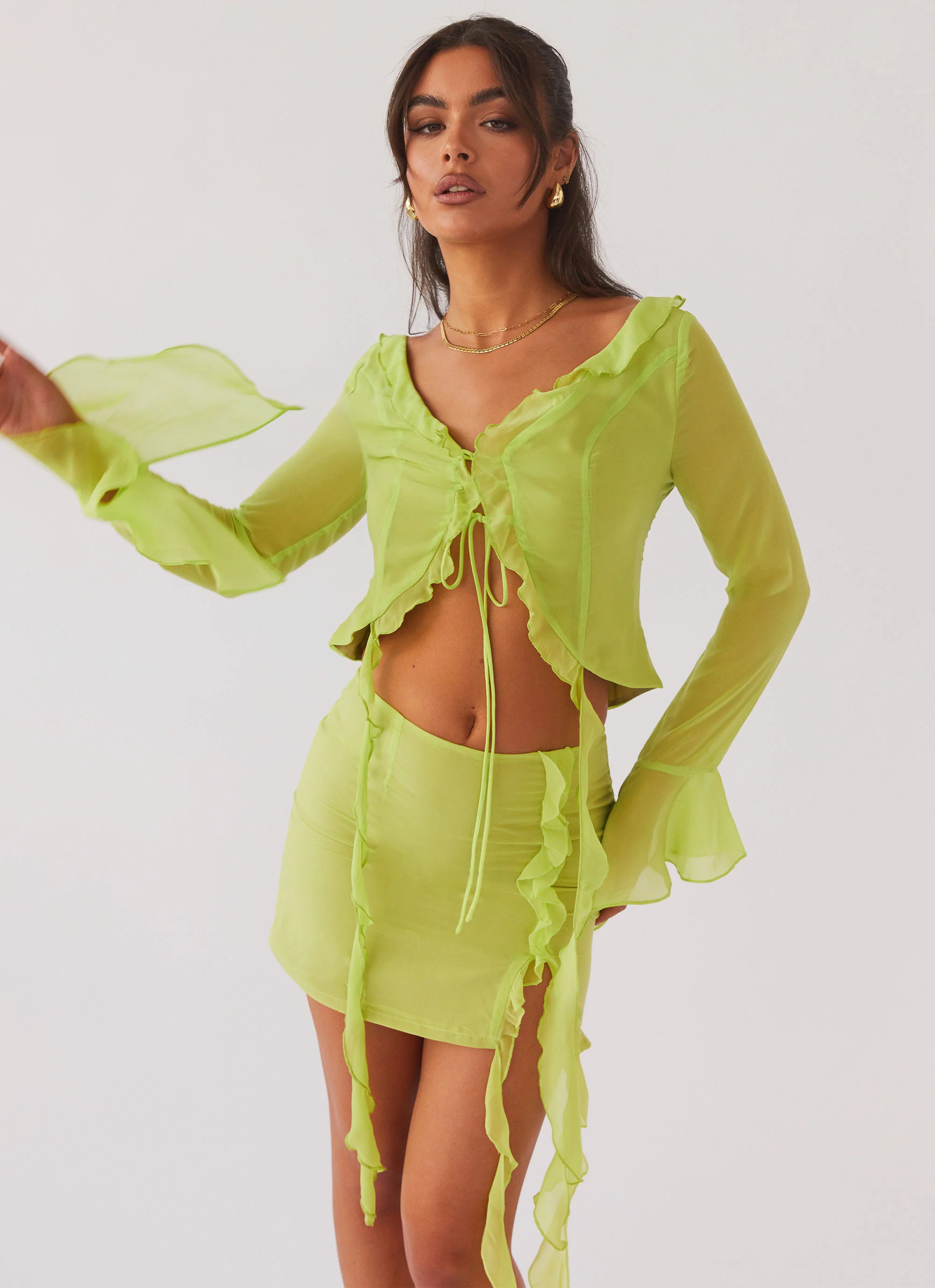Peppermayo Exclusive -  My Favourite Part Mini Skirt - Fern | Peppermayo (Global)