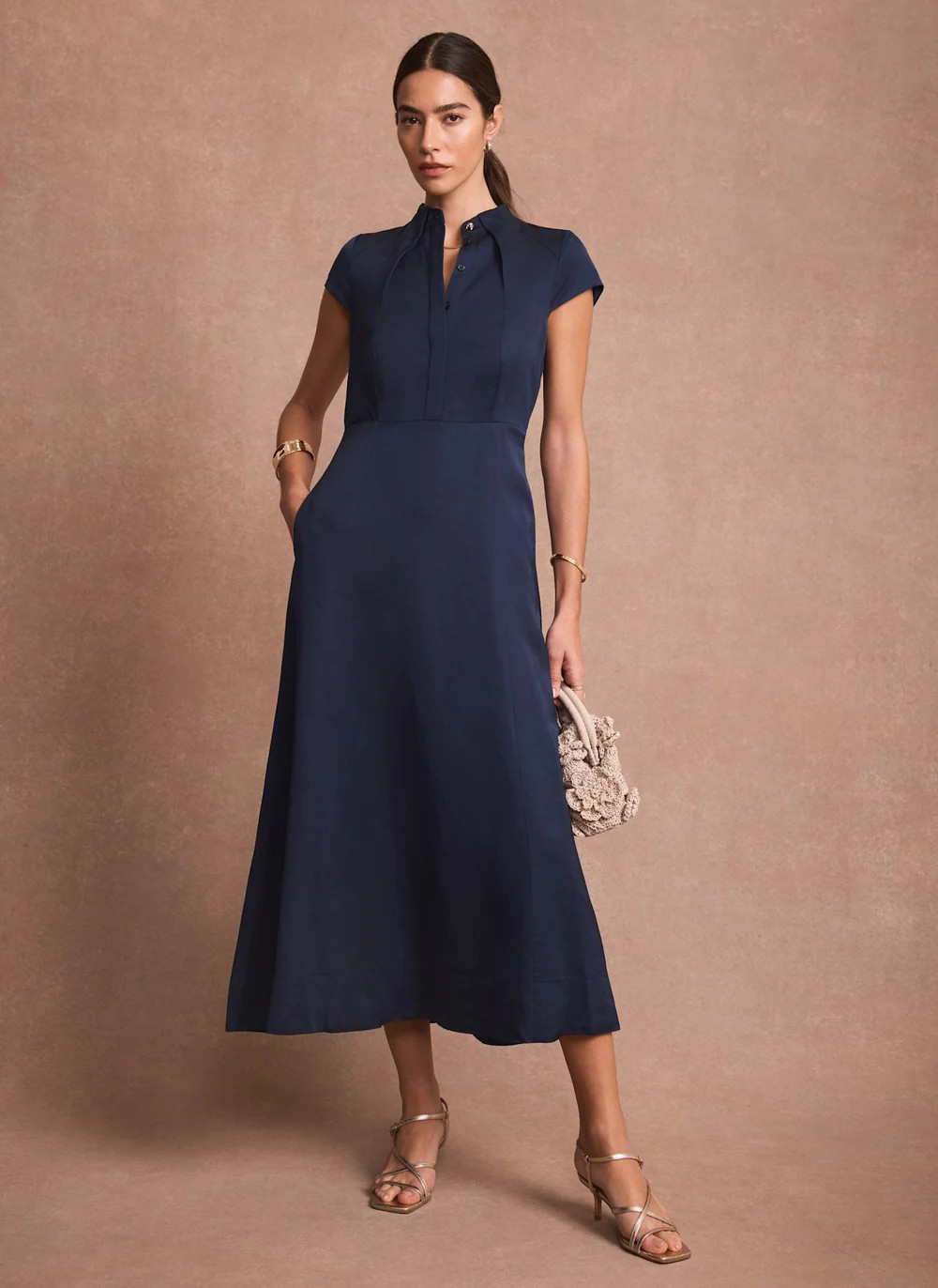 Navy Maxi Shirt Dress | Mint Velvet