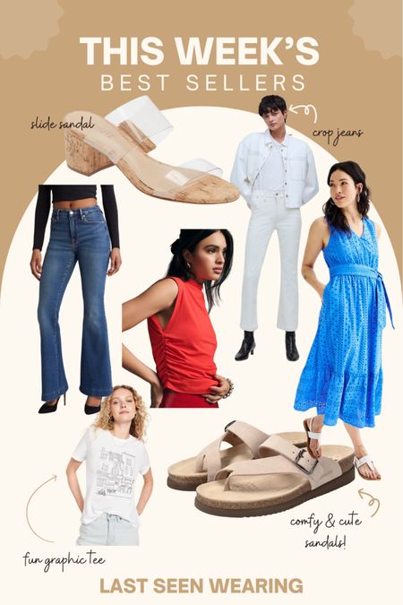 This Week’s Best Sellers
#slidesandal #cropjeans #graphictee

#LTKstyletip #LTKshoecrush