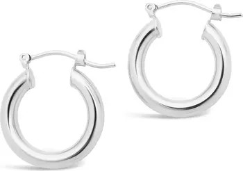Sterling Forever Rhodium Plated Chunky Tube Hoop Earrings | Nordstromrack | Nordstrom Rack