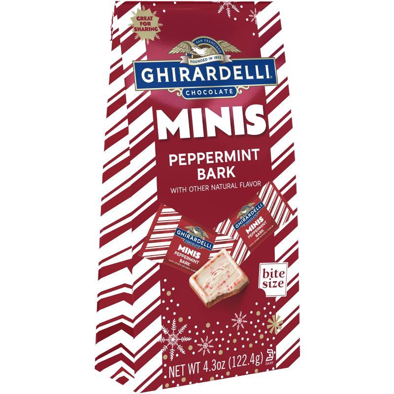 Ghirardelli Holiday Peppermint Bark Chocolate Minis - 4.3oz | Target