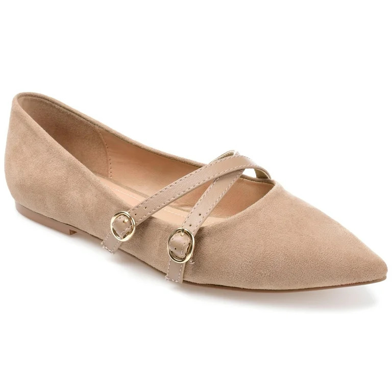 Journee Womens Patricia Slip On Pointed Toe Ballet Flats, Widths Available | Walmart (US)