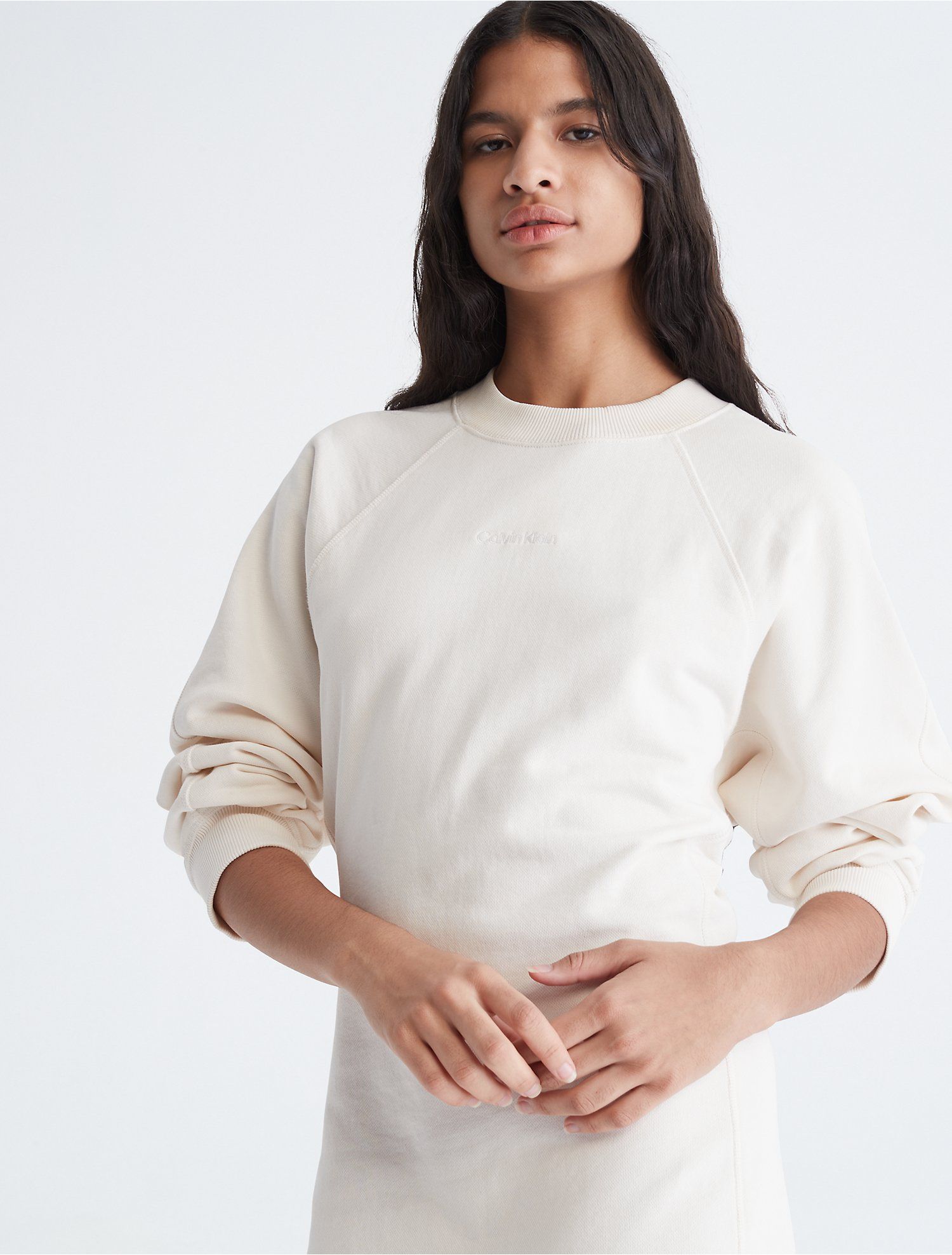 Color Overdye Mock Neck Sweatshirt Dress | Calvin Klein | Calvin Klein (US)
