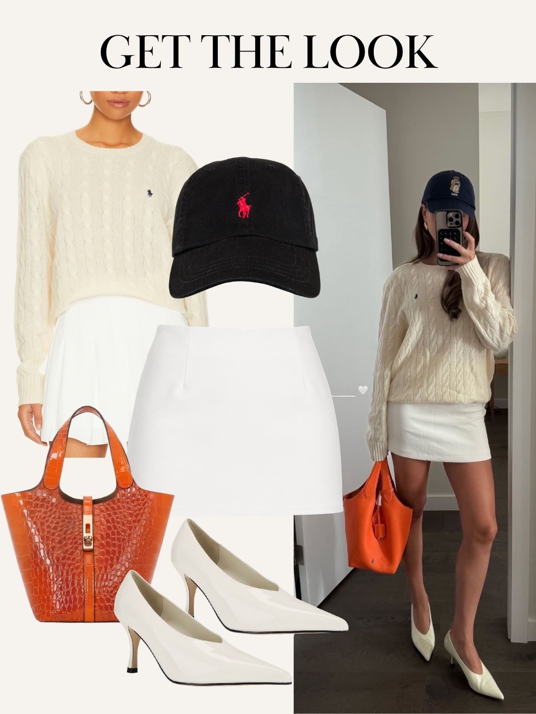 Get the look! Ralph Lauren cable knit sweater outfit, pre fall outfit
