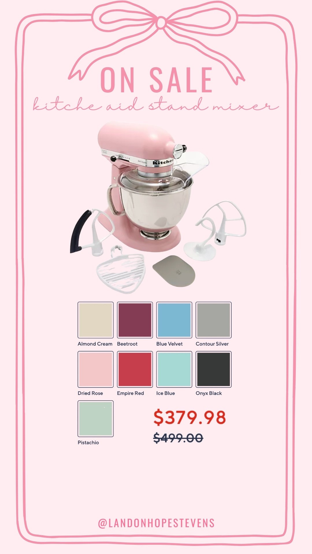 
KitchenAid 5-qt Artisan Stand Mixer on MAJOR sale right now! Comes in so many colors + lowest price I have ever seen! Would make the BEST Christmas gift ever!

If you’ve never shopped at QVC before, you can use code “JOLLYQ20” to save 20% off (up to $30 savings)! If you have wanted one (like me) and thinking about getting one, now is the time! 10/10 recommend snagging this deal while it lasts!!!! We LOVE ours!! 

QVC / Kitchen Aid Stand Mixer / kitchen aid appliances / Christmas gift ideas / Christmas gift inspo / gifts for her / gifts for mom / gifts for the foodie /

#LTKfoodie #LTKGiftGuide #LTKSaleAlert