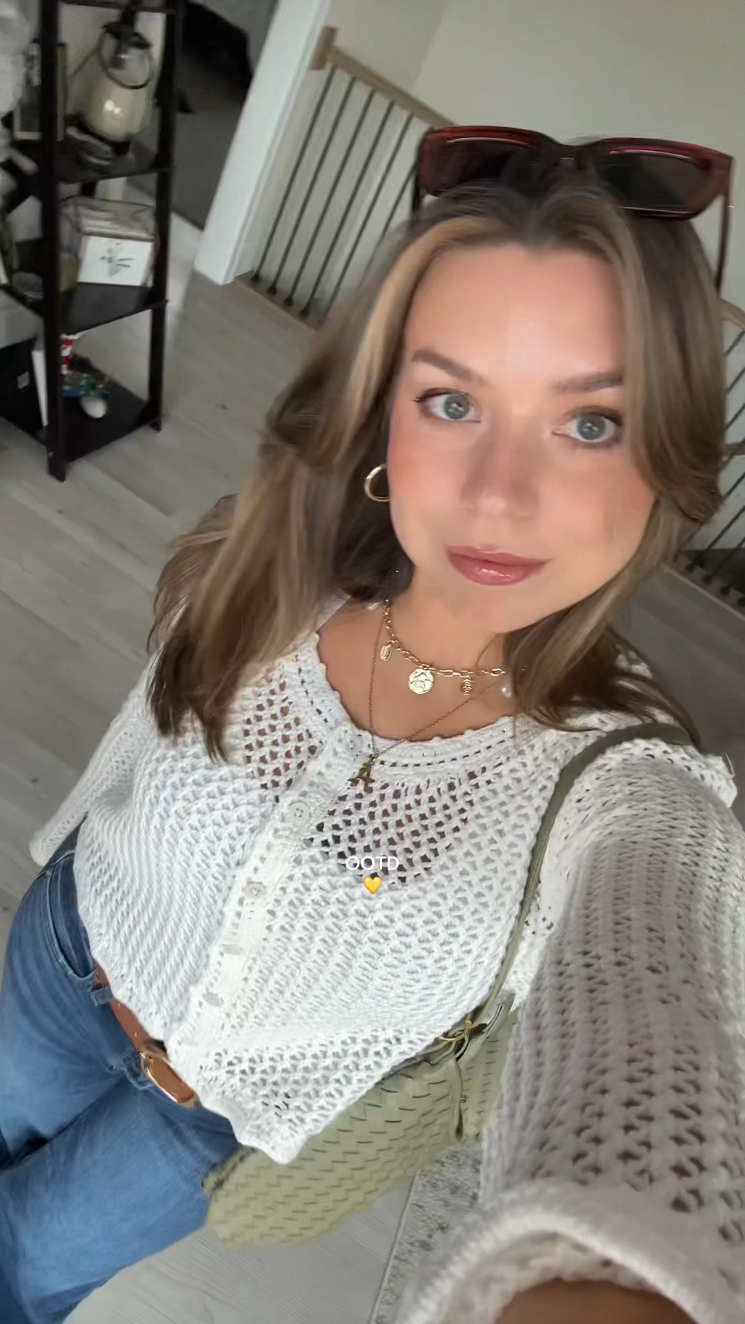 casual spring outfit denim sweater gold jewelry 

#LTKSeasonal #LTKStyleTip #LTKSaleAlert