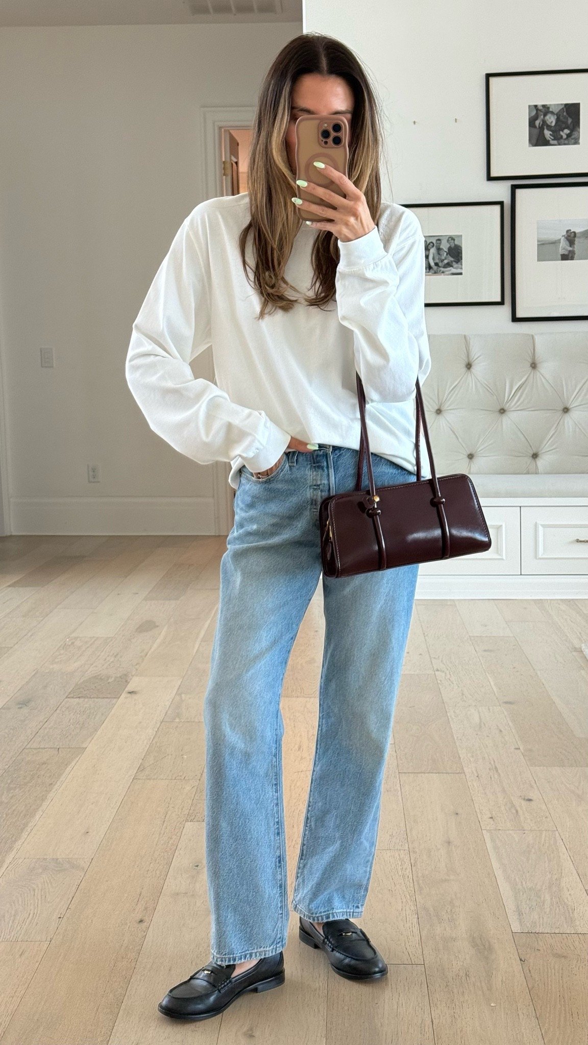Casual every day outfit 〰️
White long sleeve mens size large from Amazon
Straight leg jeans & loafers from @Madewell

#LTKootd #LTKOver40 #LTKSeasonal
