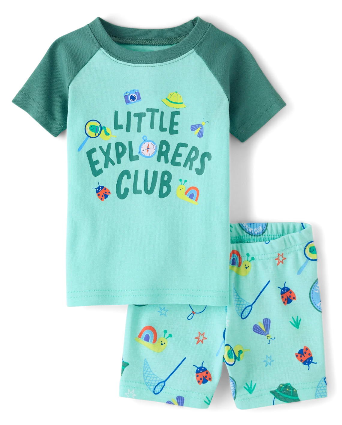 Baby And Toddler Boys Explorer's Club Snug Fit Cotton Pajamas - green | The Children's Place