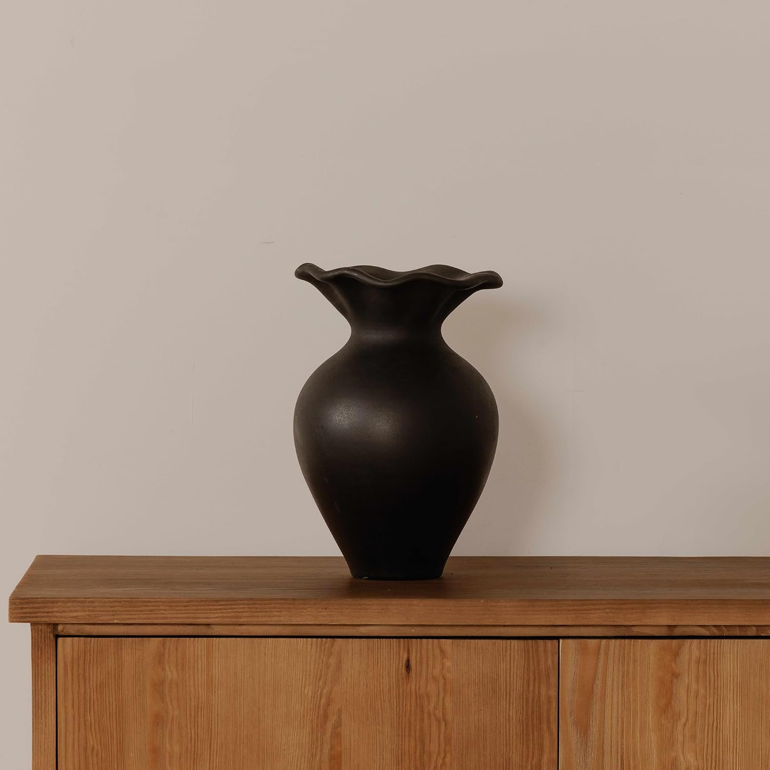 Ellison, Vase Handcrafted Terracotta, Small Siz, Black | Amazon (US)