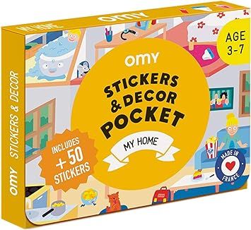 Omy Sticker Decor Pocket Activity Pack, My Home, Decorate a Poster Scene with More Than 50 Sticke... | Amazon (US)