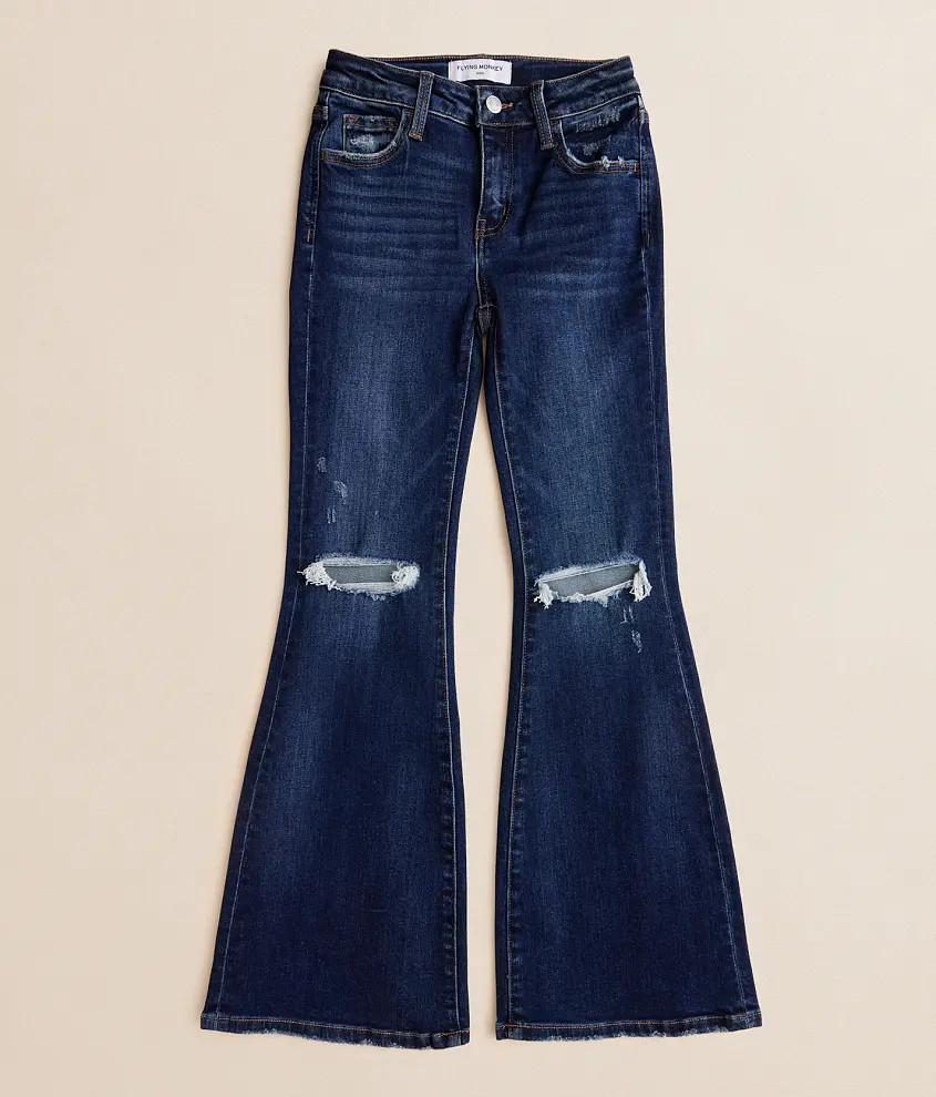 Girls - High Rise Flare Stretch Jean | Buckle