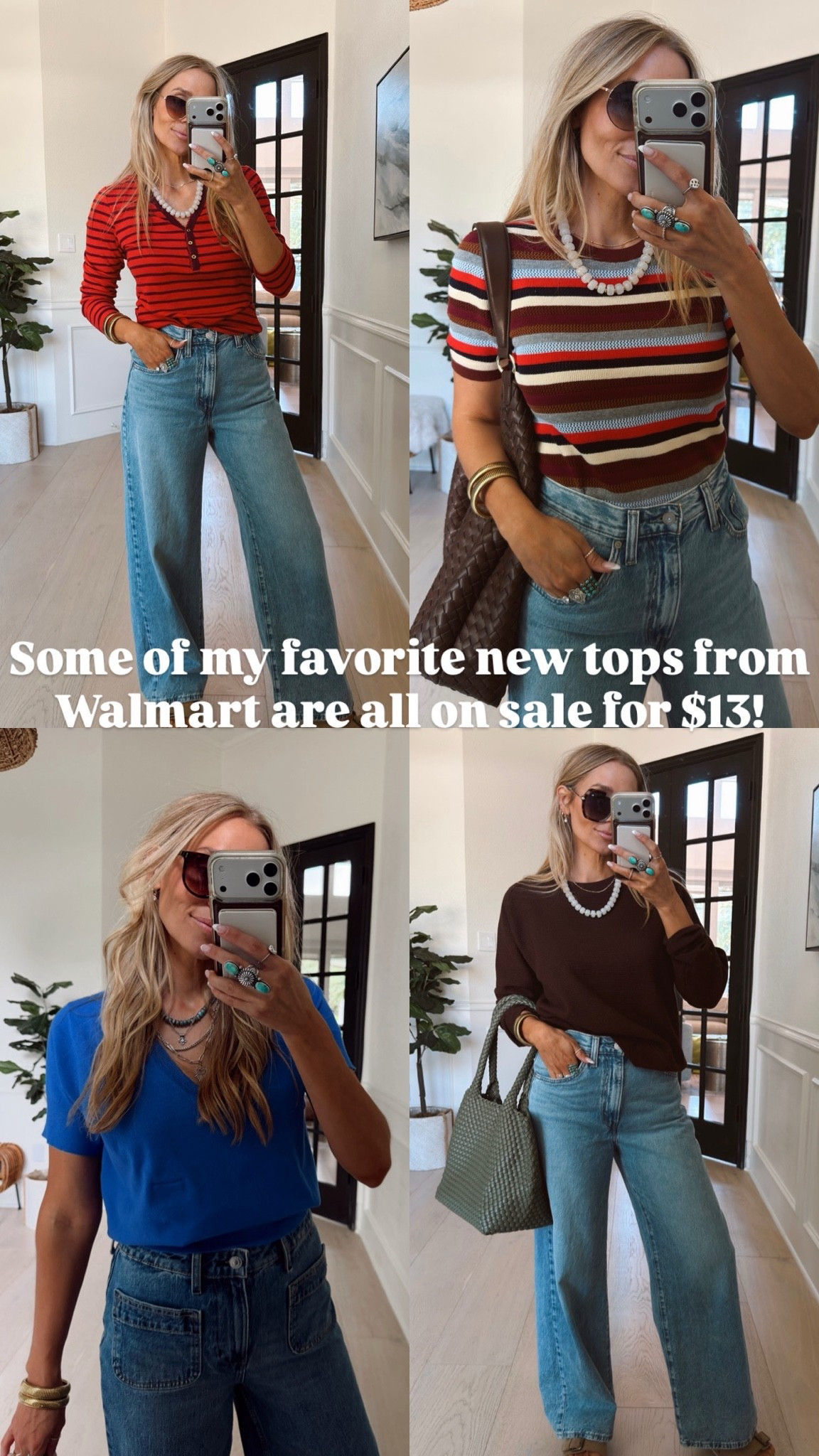 I’m loving these new tops from Walmart! They are all currently on sale for $13!
