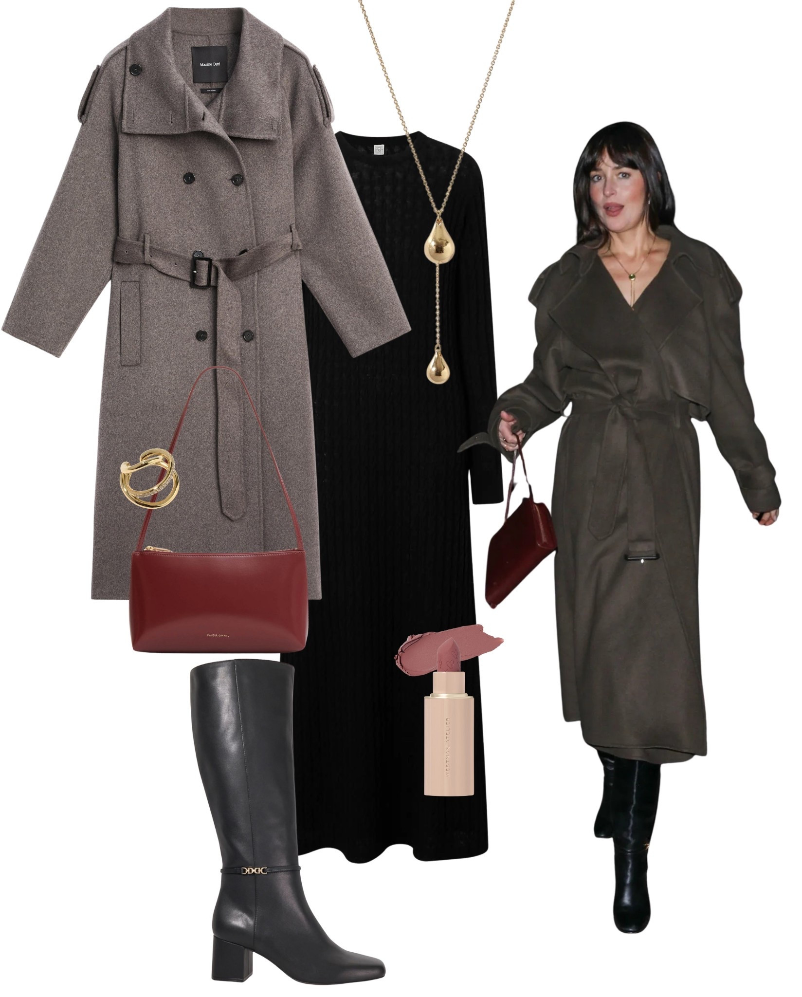 Favourite Outfits Of 2025 - Dakota Johnson 

Trench | Dress | Boot | Accessories | Makeup | DateNight 



#LTKstyletip #LTKdatenight #LTKwinter