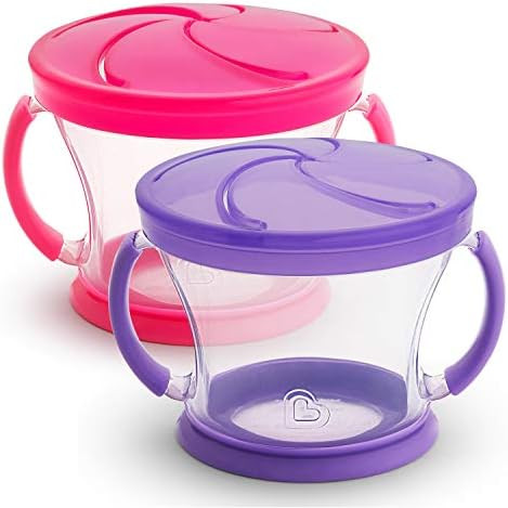 Munchkin Snack Catcher, 2 Pack, Pink/Purple | Amazon (US)