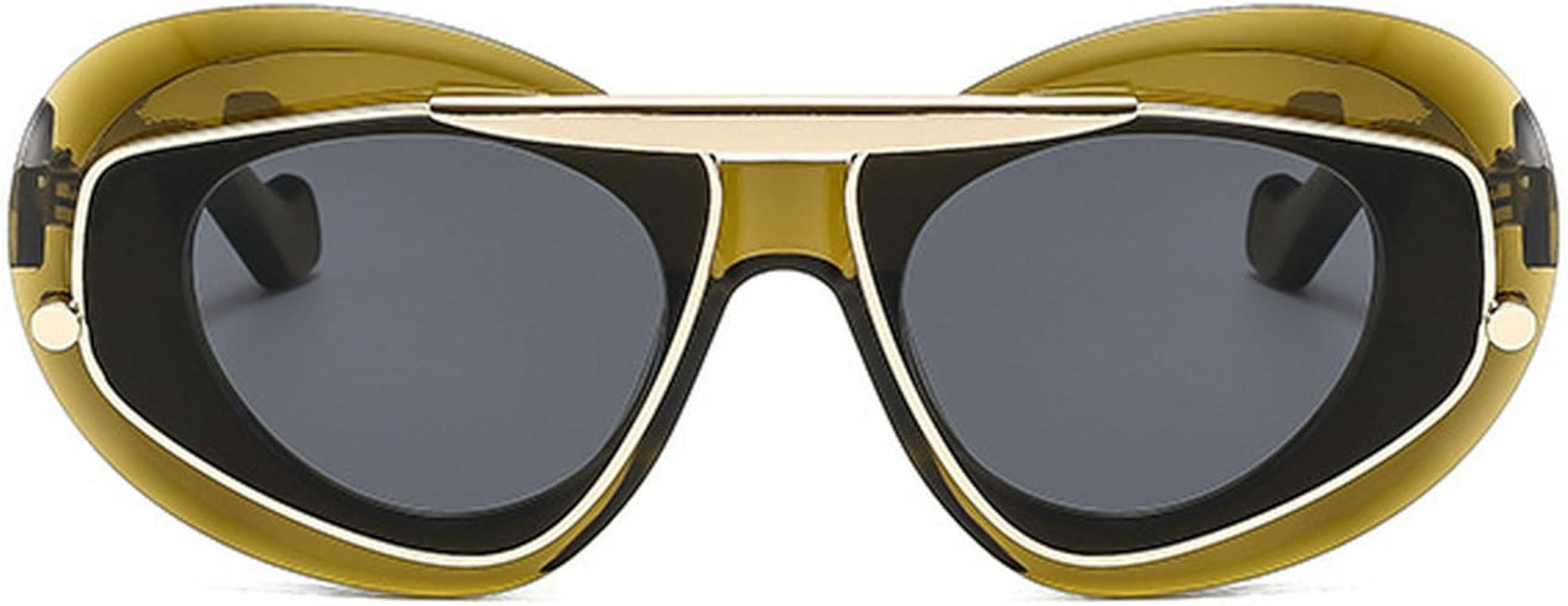 Fashion Oversized Cat Eye Women Sunglasses Vintage Leopard Gradient Shades UV400 Men Sun Glasses | Amazon (US)