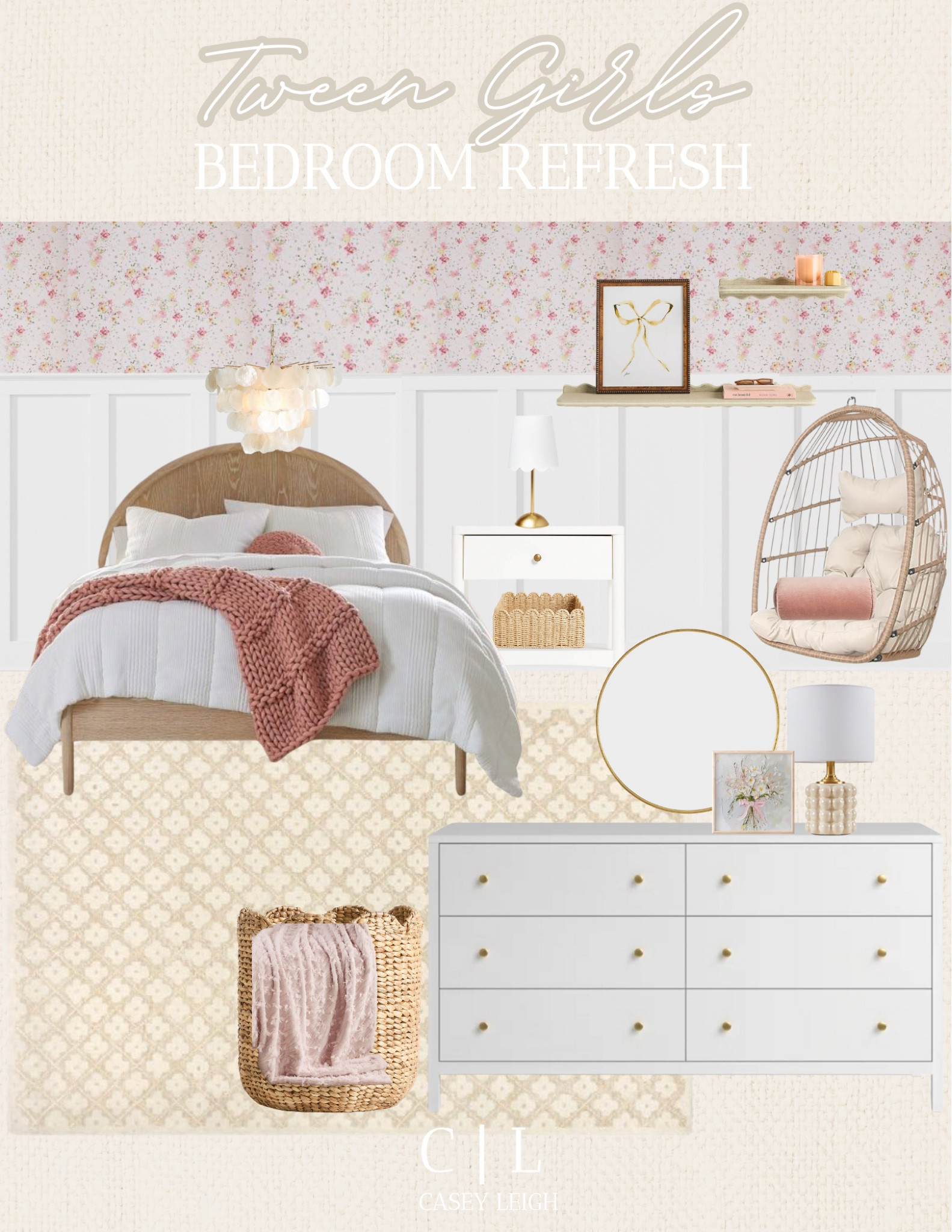 Give your tween girl’s room the ultimate glow-up ✨ This bedroom refresh is all about soft tones, cozy textures, and chic details that grow with her style. Shop the furniture, decor, and all the essentials for the perfect makeover on my LTK! #TweenRoom #BedroomInspo

#LTKHome