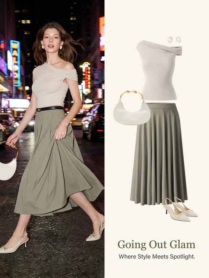 2Pcs Set Multi-wear Bra Top & Volume Skirt with Pockets | OGLmove