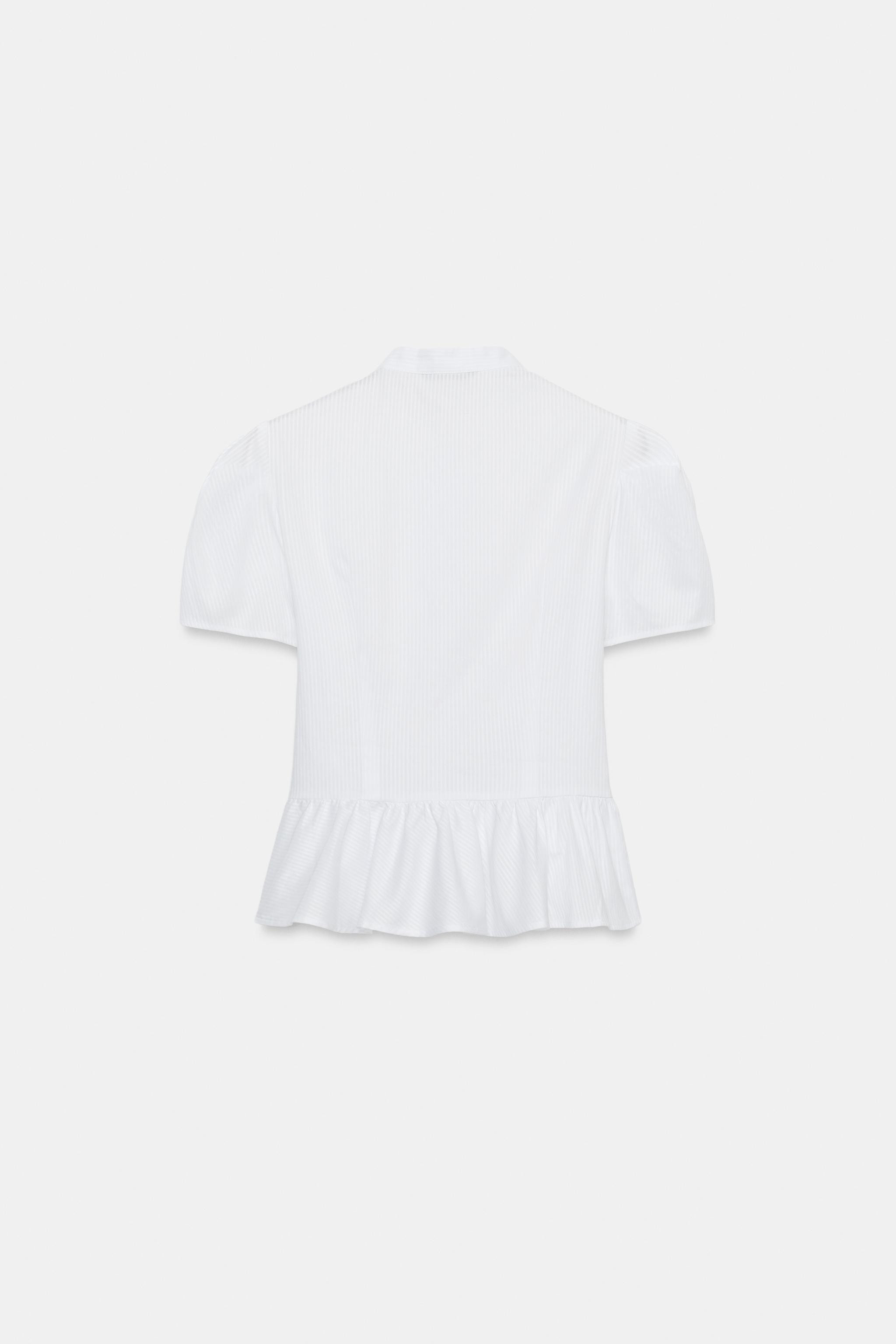 FROG FASTENING PEPLUM SHIRT | Zara US