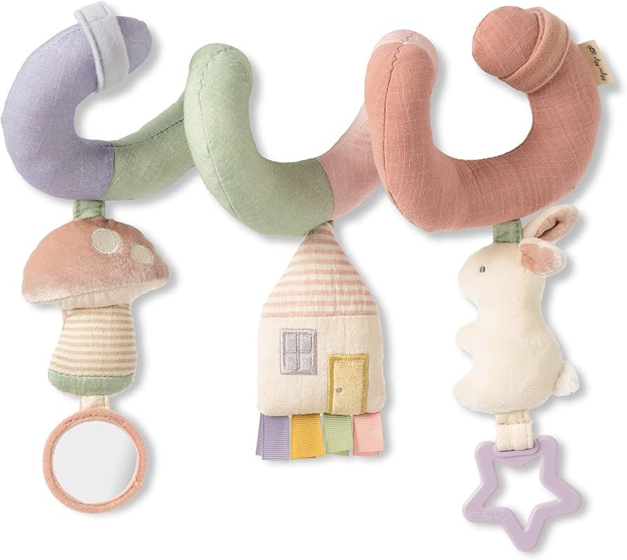 Itzy Ritzy Spiral Car Seat & Stroller Activity Toy; Includes Dangling Ring, Mirror and Textured R... | Amazon (US)