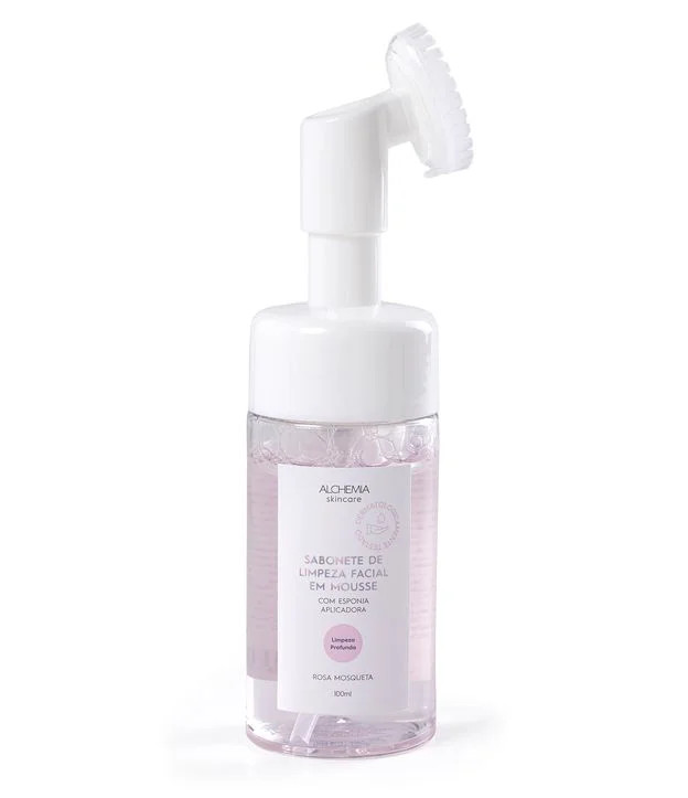 Mousse de Limpeza Facial Rosa Mosqueta com Cerdas de Silicone Skincare Alchemia 100ml | Renner (BR)
