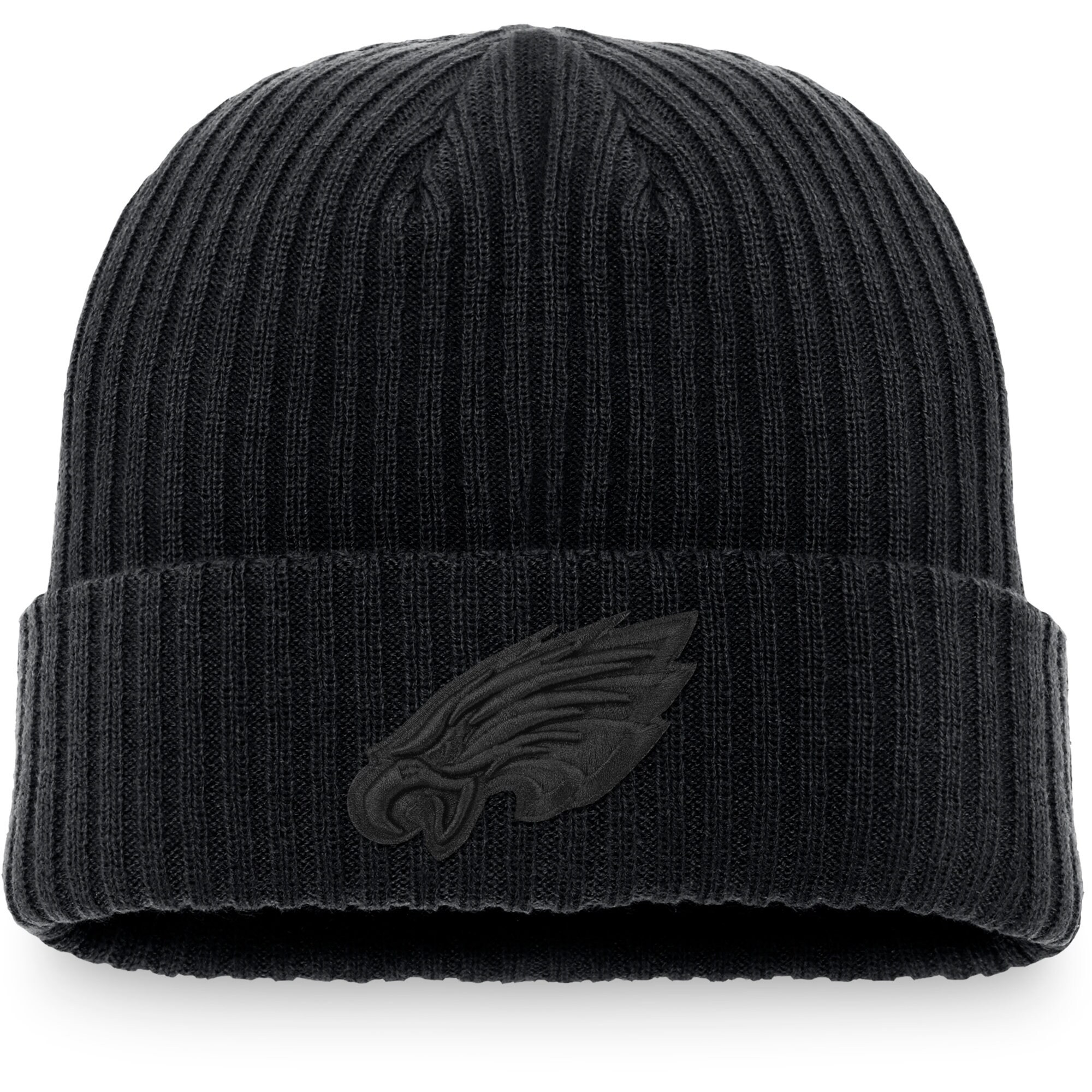 Philadelphia Eagles Fanatics Tonal Cuffed Knit Hat - Black | Fanatics