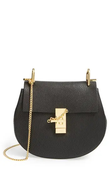 Chloe Drew Leather Shoulder Bag - Black | Nordstrom