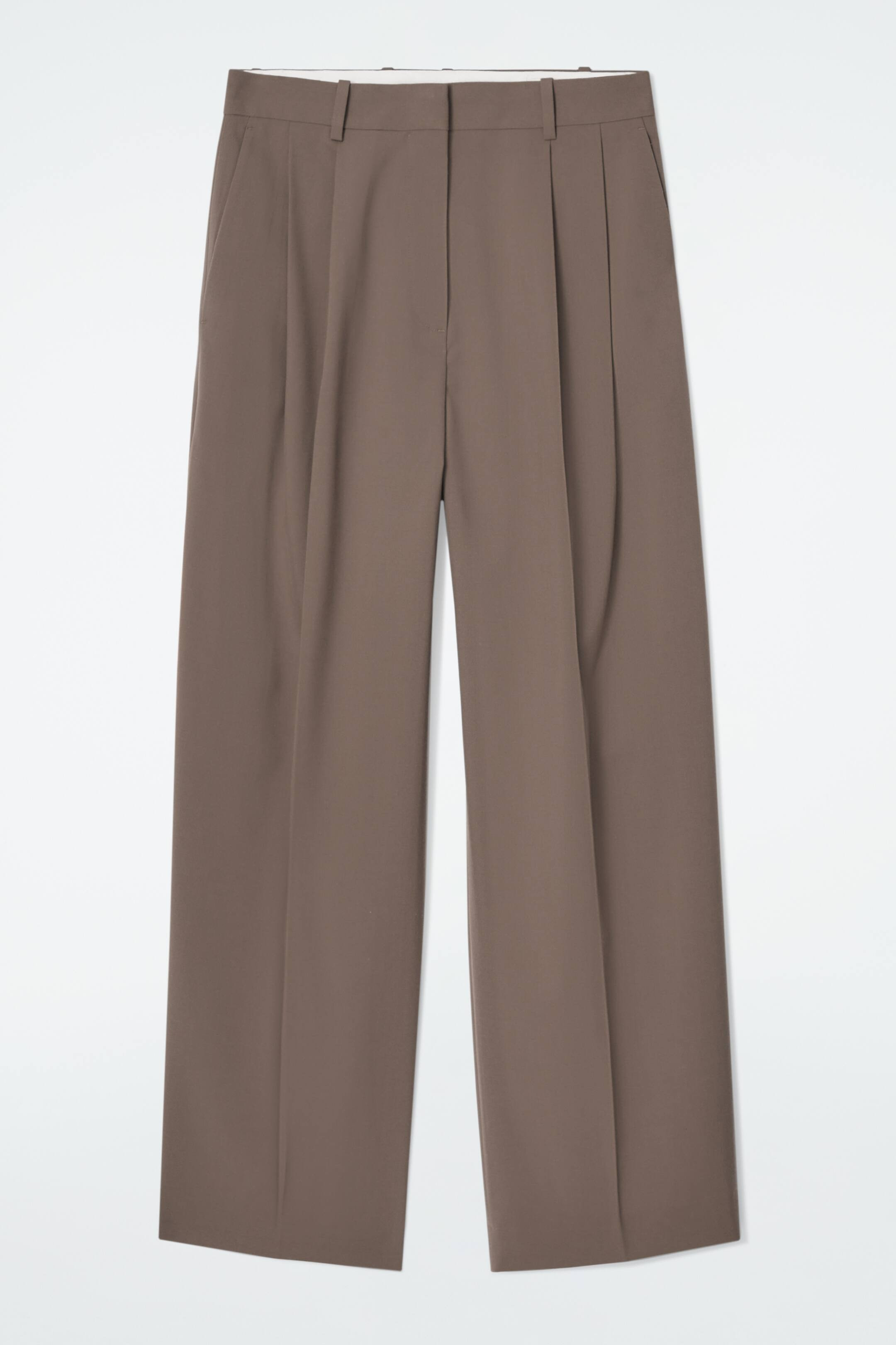 RELAXED TWILL WIDE-LEG TROUSERS | H&M (UK, MY, IN, SG, PH, TW, HK)