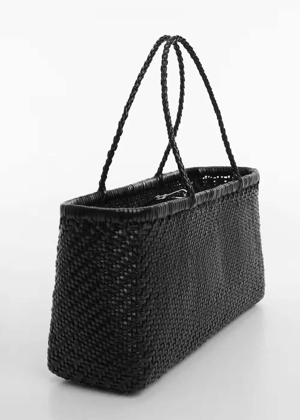 Braided leather bag -  Women | Mango United Kingdom | MANGO (UK)