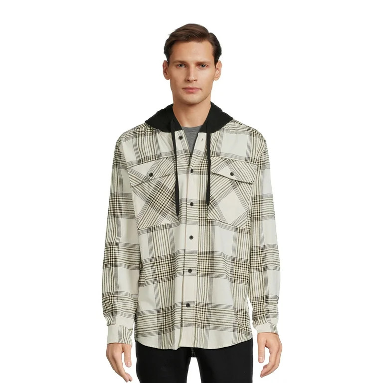 No Boundaries Juniors Hooded Flannel | Walmart (US)