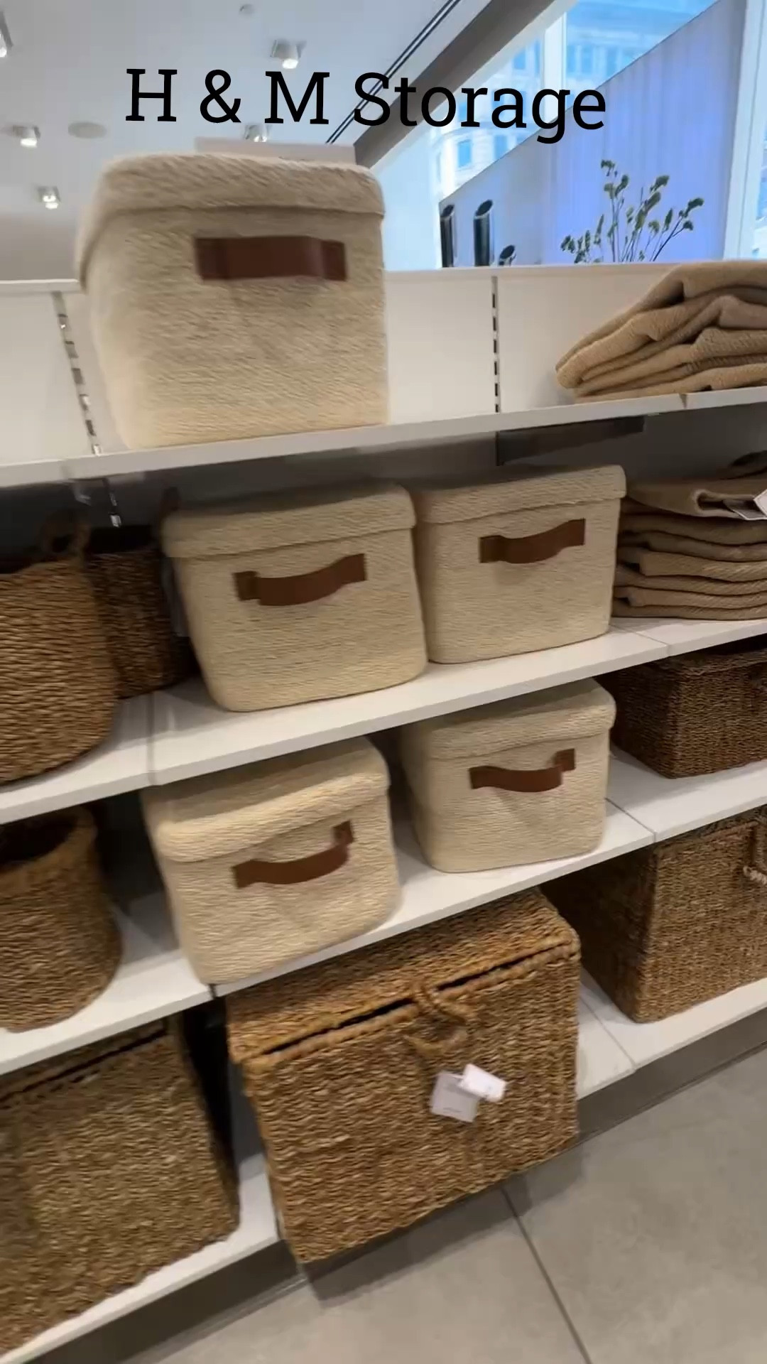 Chic neutral storage baskets+ wicker baskets from H&M for easy home organization. Perfect for small space storage , shelf styling, entryway drop zones, and living room clutter control. Stylish storage you can leave out or tuck away ❤️

#LTKhome #LTKSeasonal #LTKfindsunder50