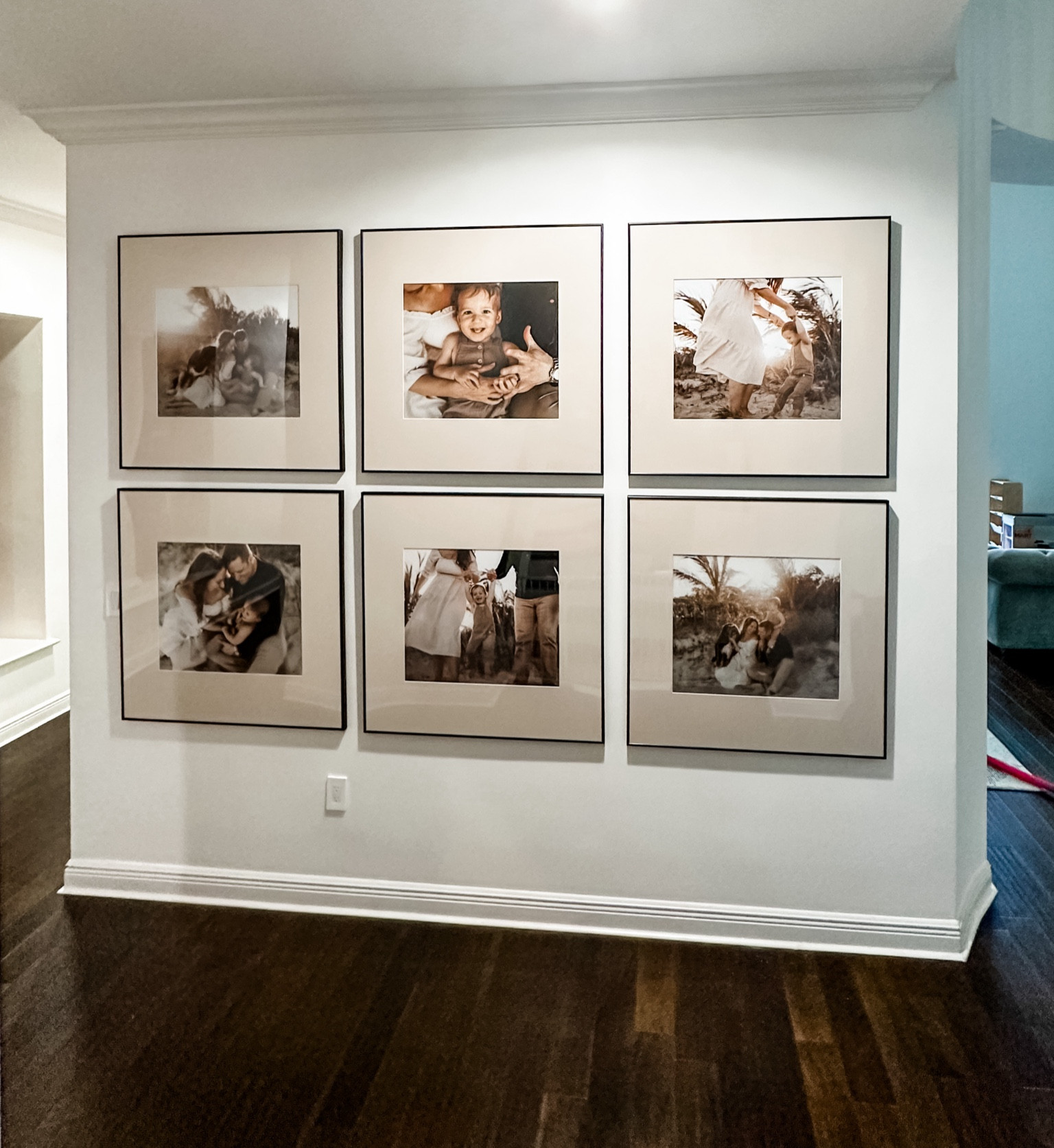 Oversized Gallery wall Frames 35" x 35" in style Hanover, color Satin Black 
Matting custom order
Prints @mpix Giclee 20x24 on Fine Art Photographic paper

#LTKhome #LTKfamily