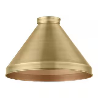 2-1/4 in. Large Brushed Gold Metal Cone Pendant Light Shade 861285 - The Home Depot | The Home Depot