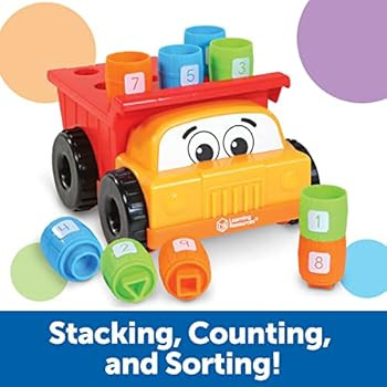 Learning Resources Tony the Peg Stacker Dump Truck - 10 Pieces, Ages 18+ months Fine Motor Skills... | Amazon (US)