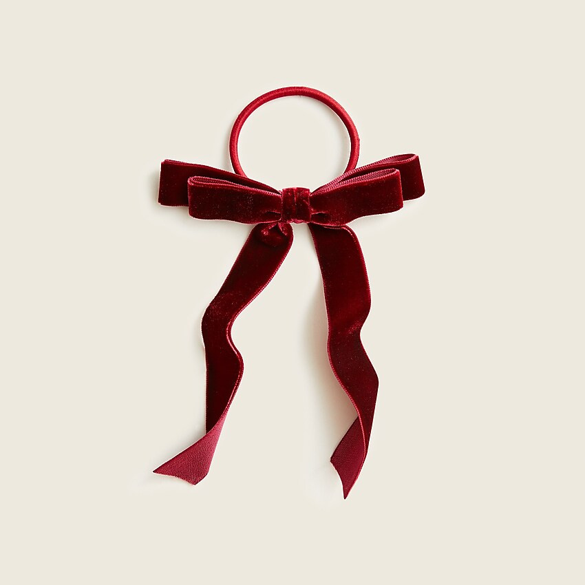 Hair scrunchie with velvet bow | J. Crew US