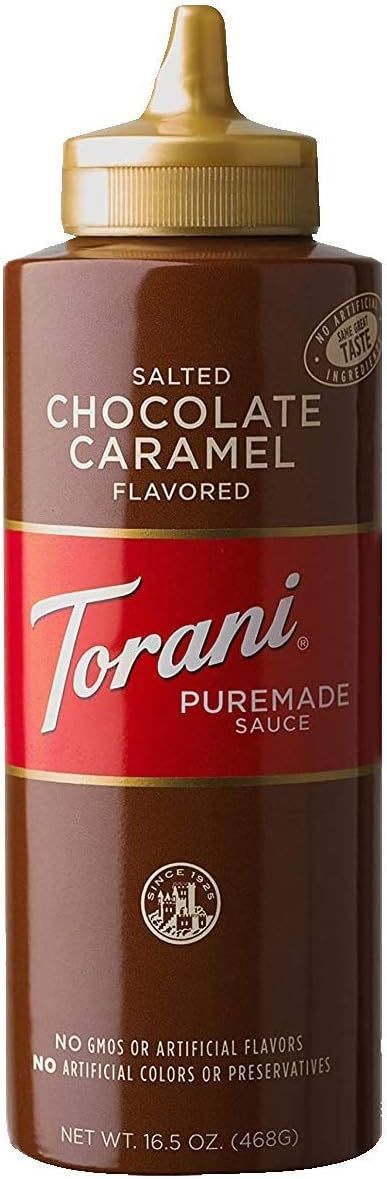 Torani Pure Made Salted Chocolate Caramel Squeeze Sauce, 16.5 Fluid_Ounces | Amazon (CA)